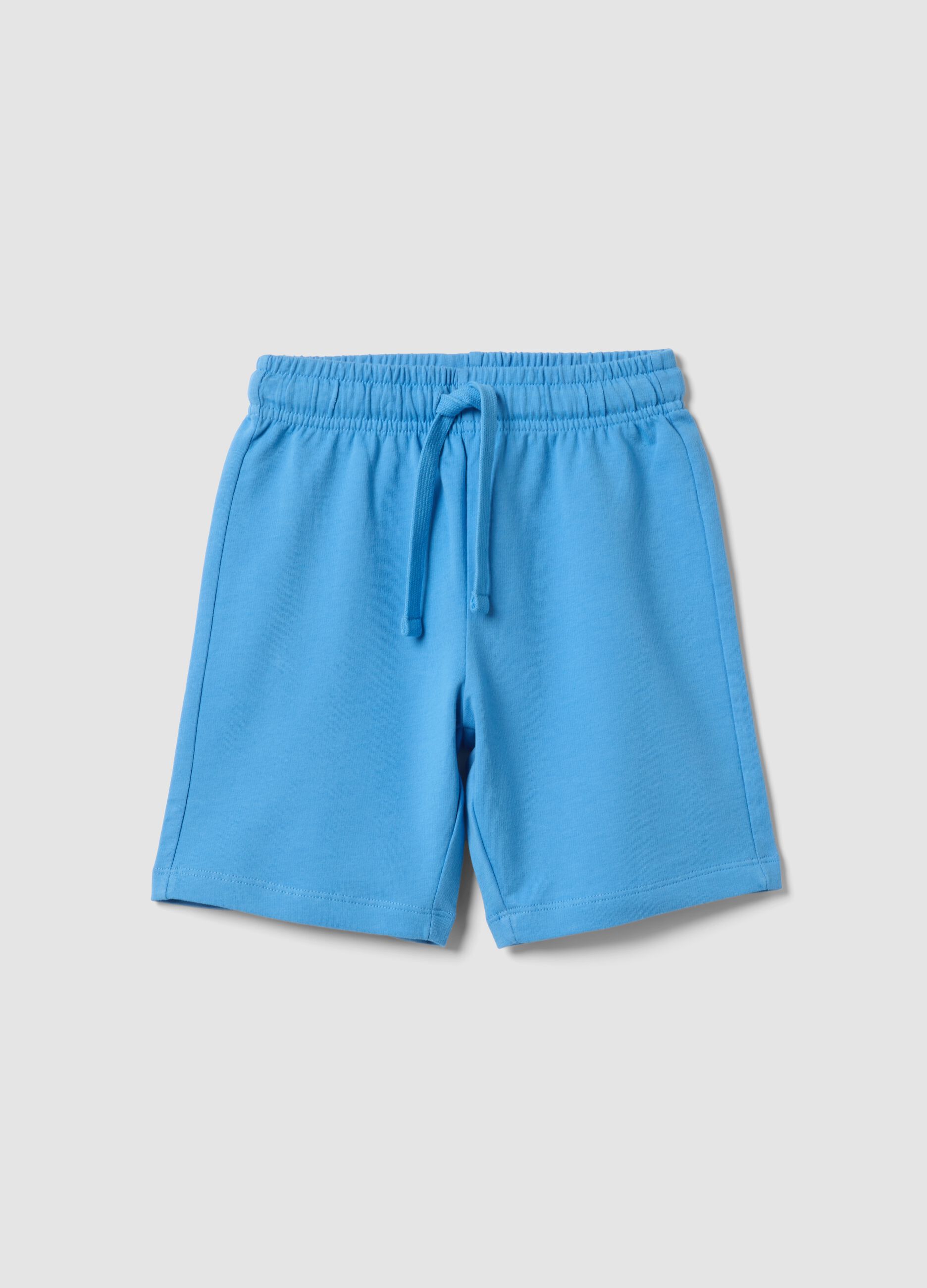 Blue pure cotton regular fit children's shorts