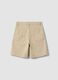 Boys' comfort fit beige pure cotton shorts_4