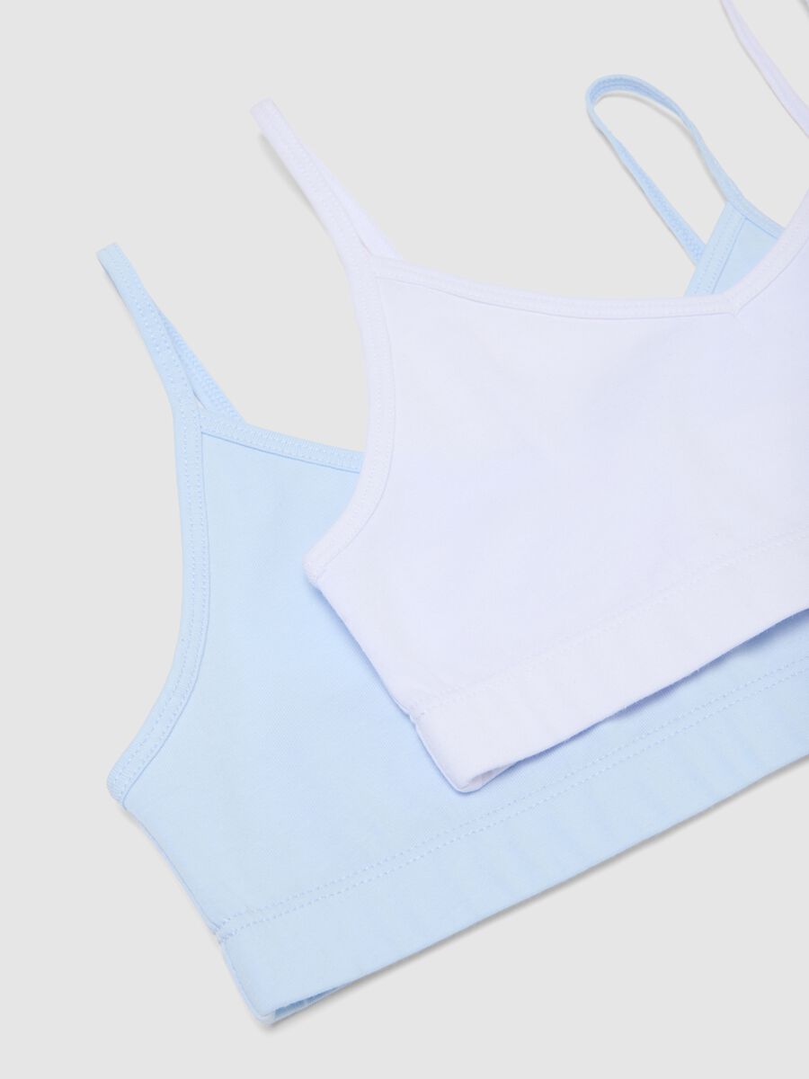 Multicoloured Stretch Cotton Girl's Bra Twinpack_2