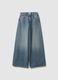 Pure Cotton Blue Wide Leg Denim Jeans_5
