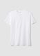 White mercerised pure cotton T-shirt, regular fit_4