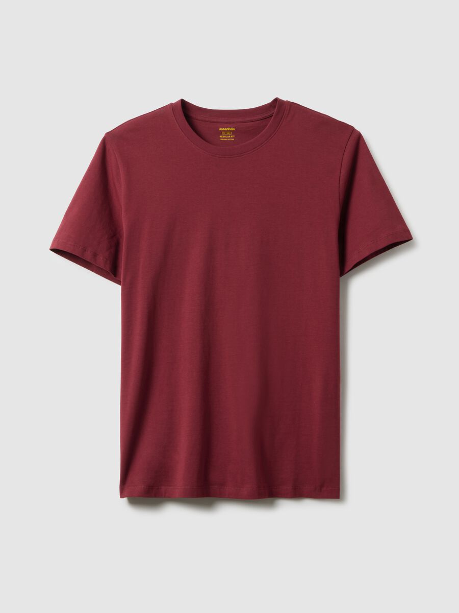 Red T-shirt in pure cotton regular fit_0