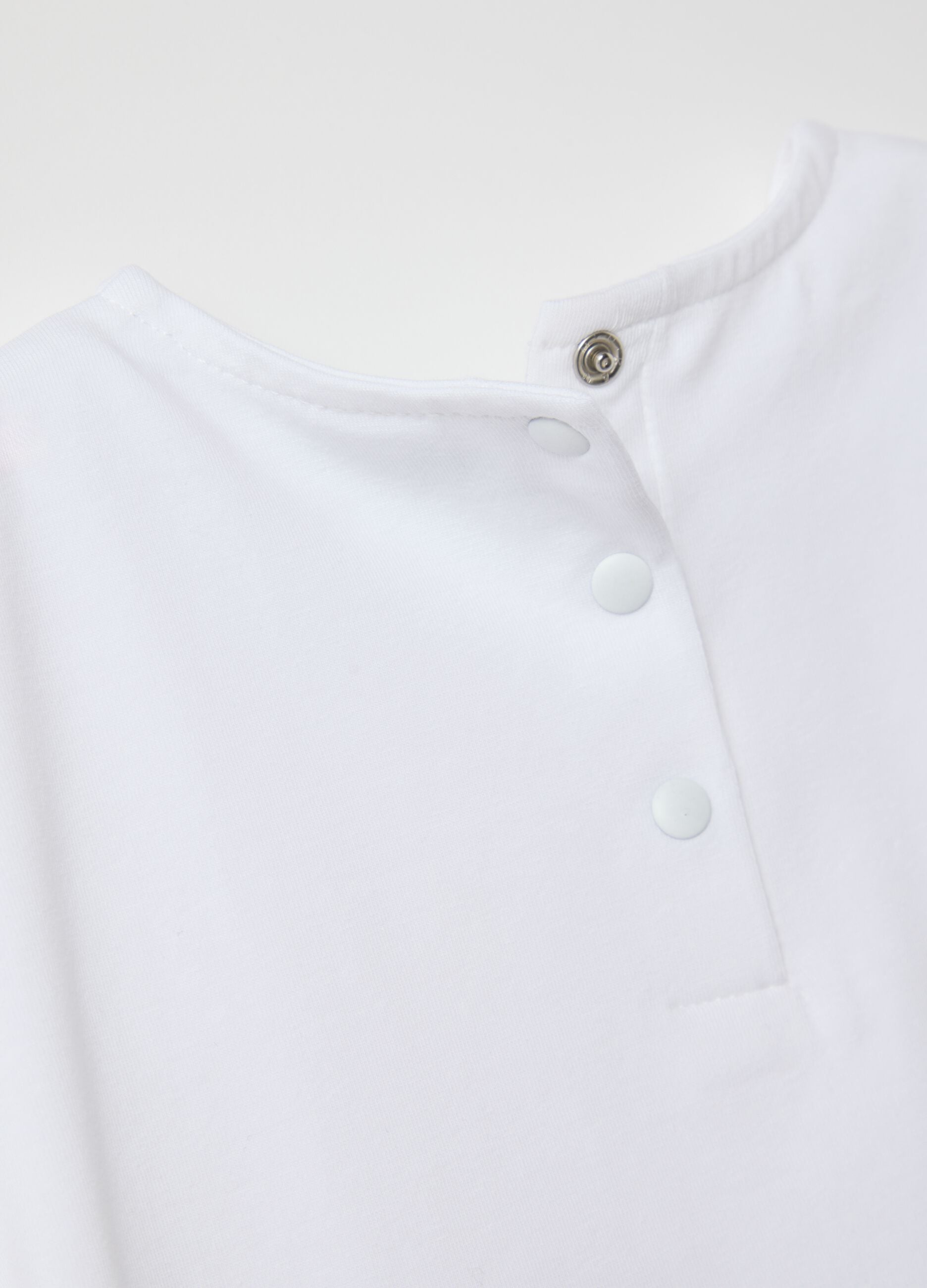 Girls&rsquo; white regular-fit jogging outfit in stretch cotton