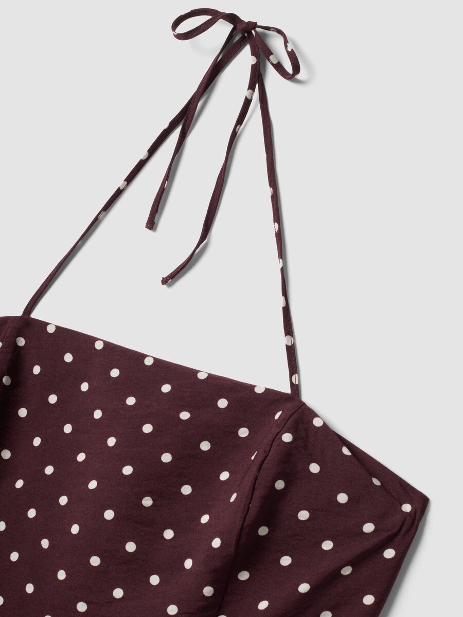 Brown polka-dot dress in a viscose blend_2