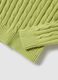 Green pure cotton regular fit cable knit jumper_5