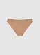 Beige microfibre regular fit briefs with lace details_4
