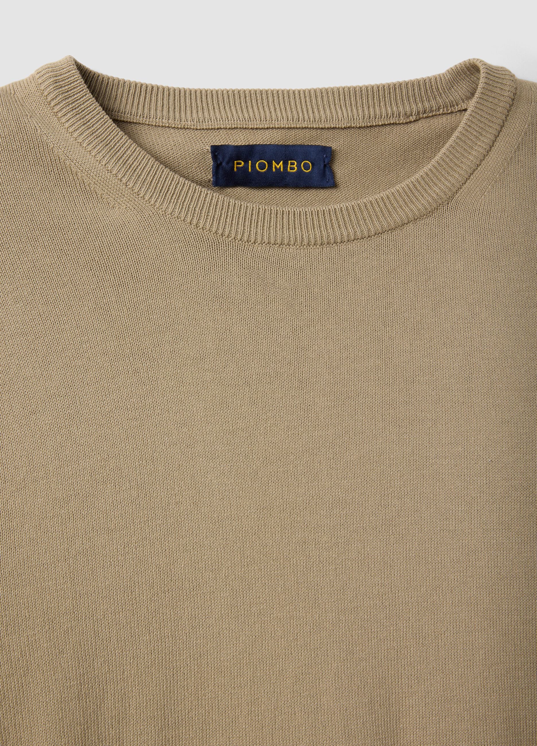 Beige sweater in pure cotton