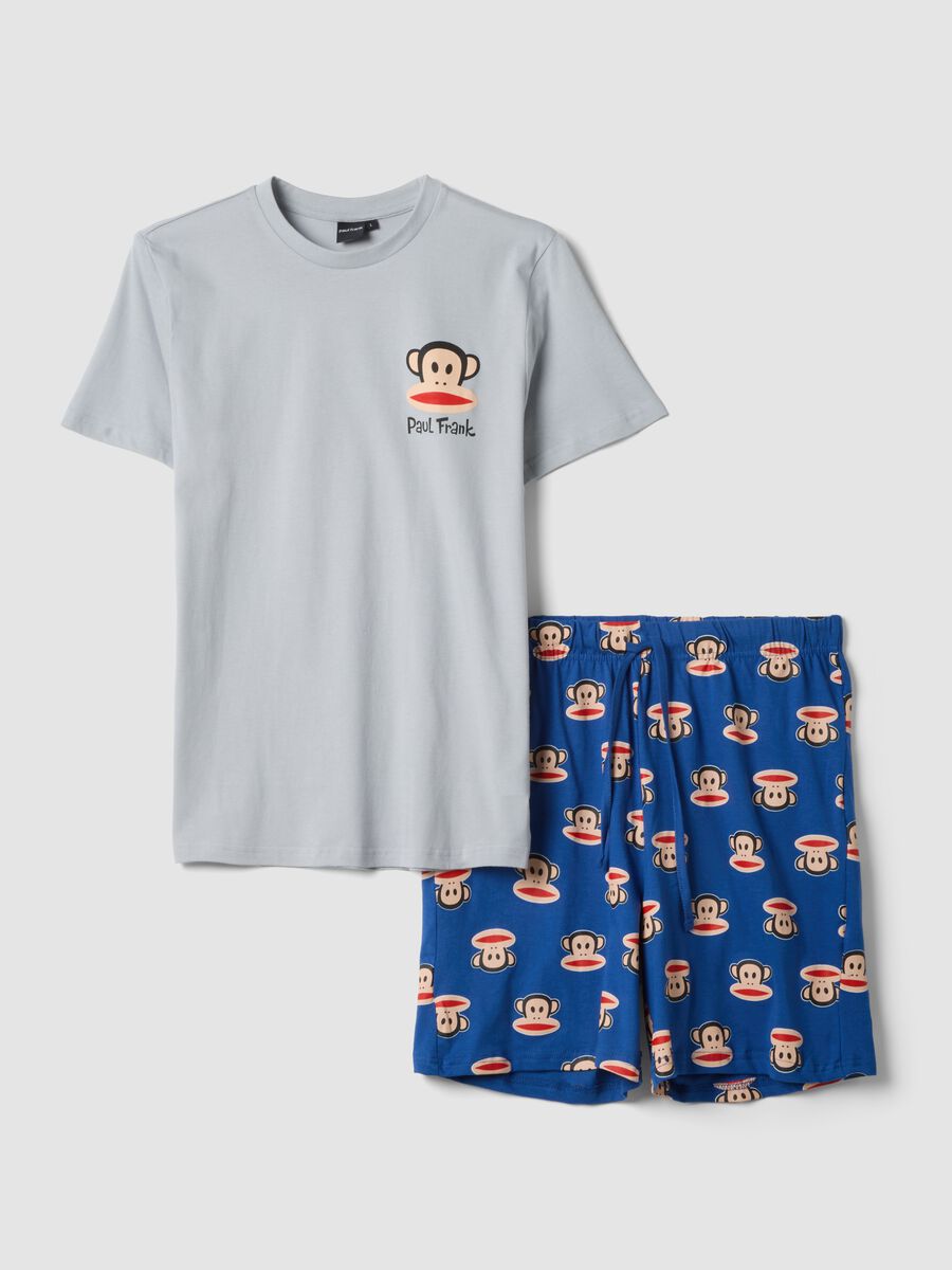 Men&rsquo;s multicolour short cotton pyjama set with Paul Frank print, regular fit_4