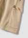 Beige cotton-blend cargo pocket Bermuda shorts, relaxed fit_5