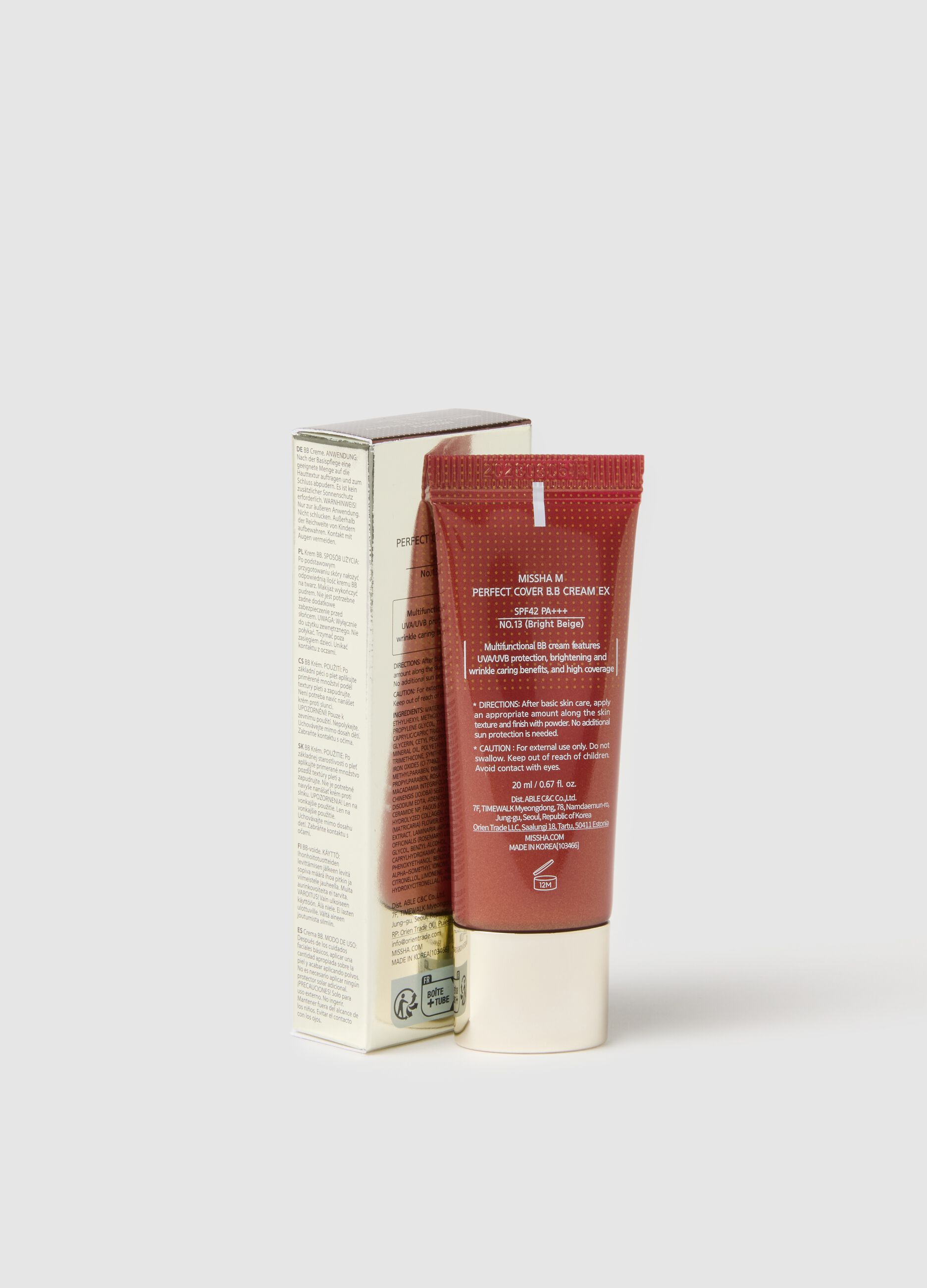 MISSHA BB CREAM SPF42 13 20ML - Korean make-up