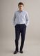 Slim fit pure cotton shirt with white and blue stripes_1