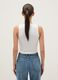 White cotton tank top regular fit with Hard Rock Cafe logo_2