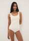 Beige regular fit vest with wide straps_0
