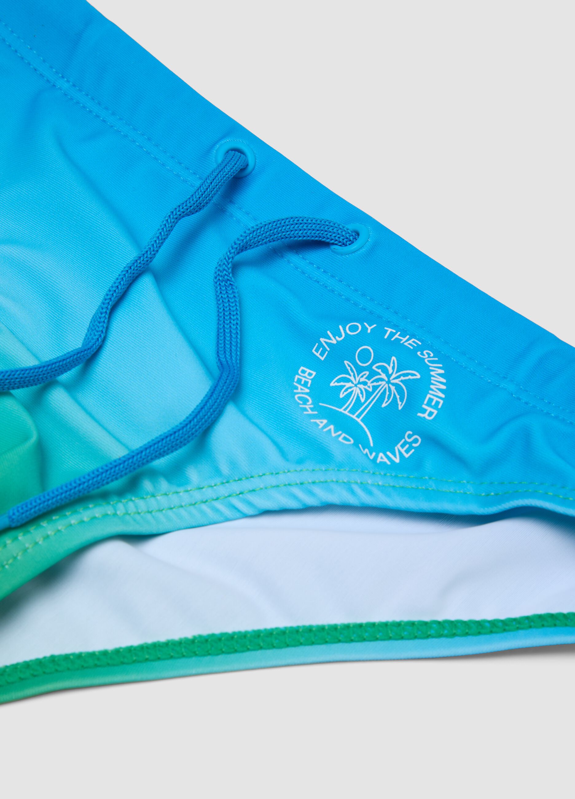 Blue stretch swim briefs