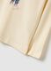 Beige pure cotton T-shirt for girls regular fit_3