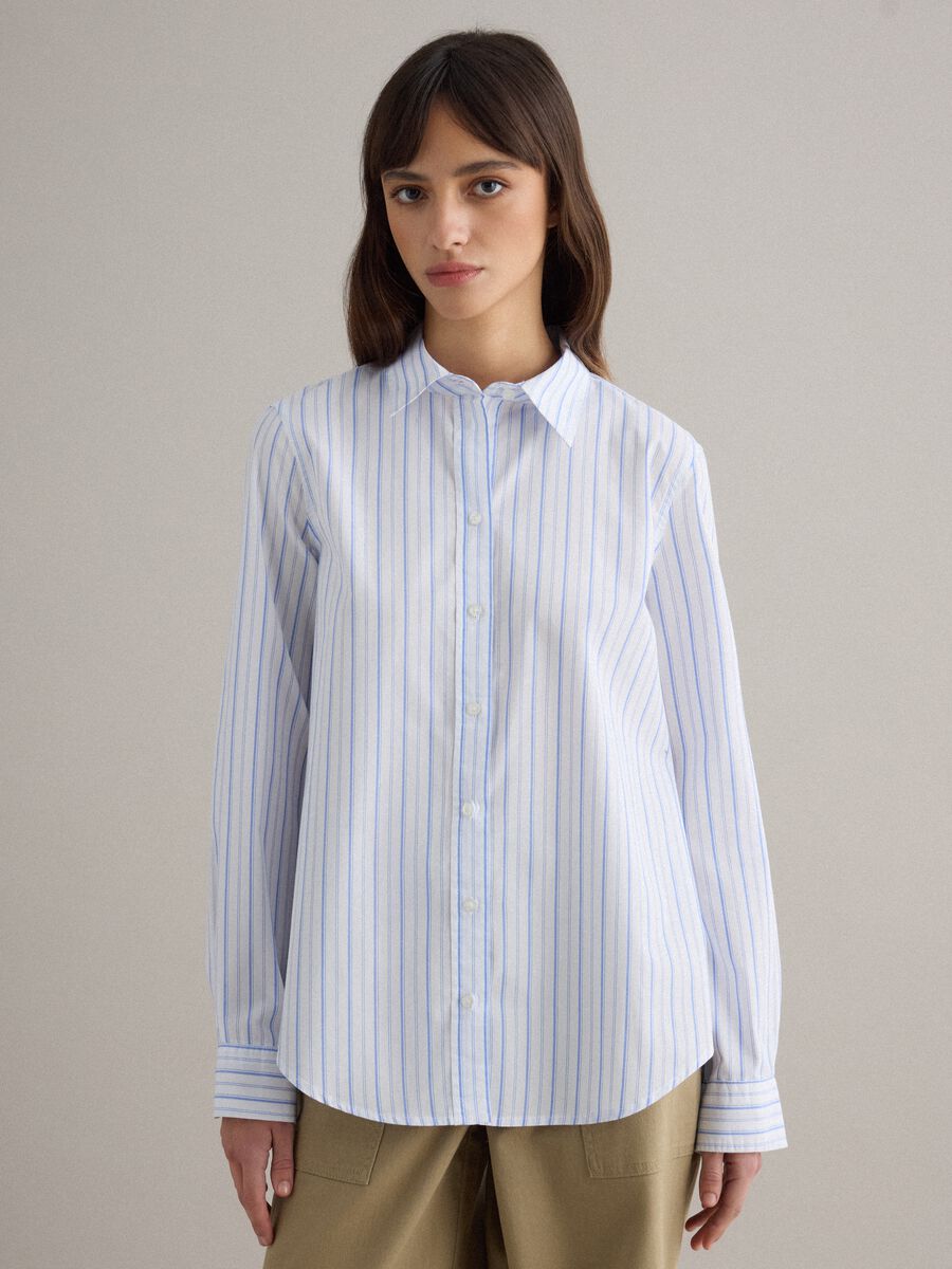 Pure Cotton Multicolour Striped Shirt Regular Fit_1