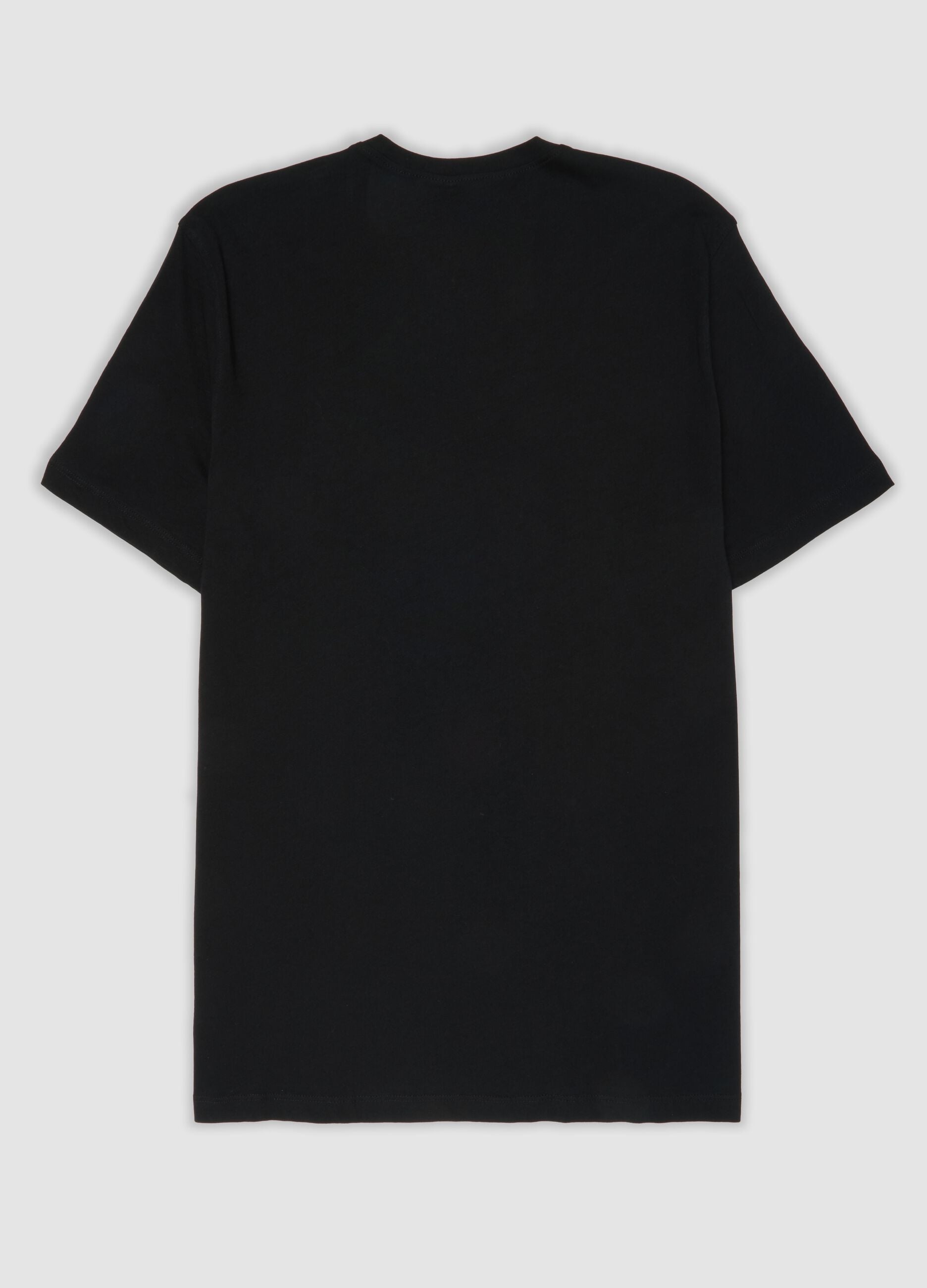 2-pack of black pure extra-fine cotton T-shirts with deep V-neck
