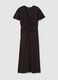 Black Dress with Ruched V-Neckline_4