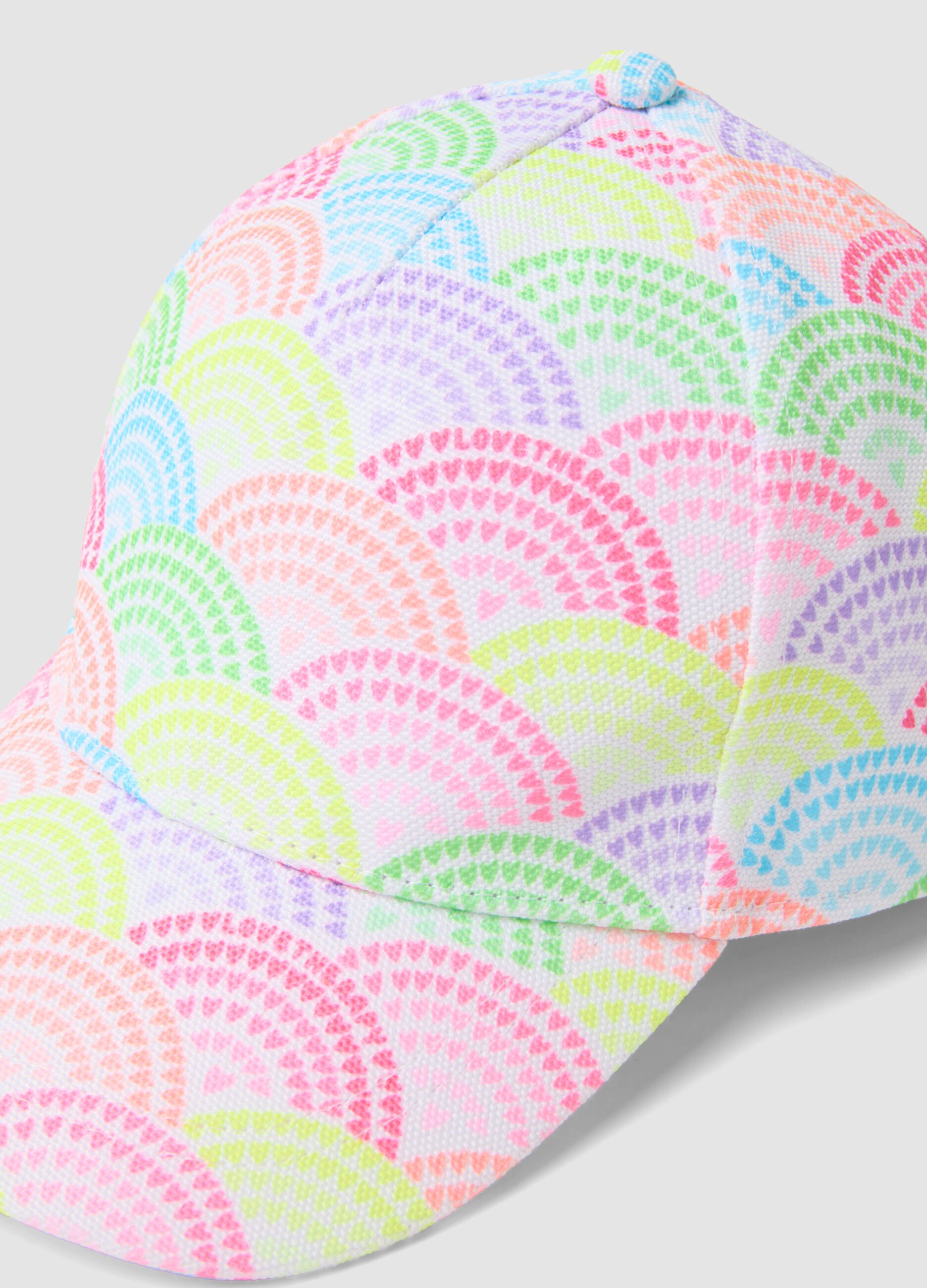 Multicolour patterned baseball cap