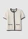 White cardigan in pure cotton regular fit with buttons_4