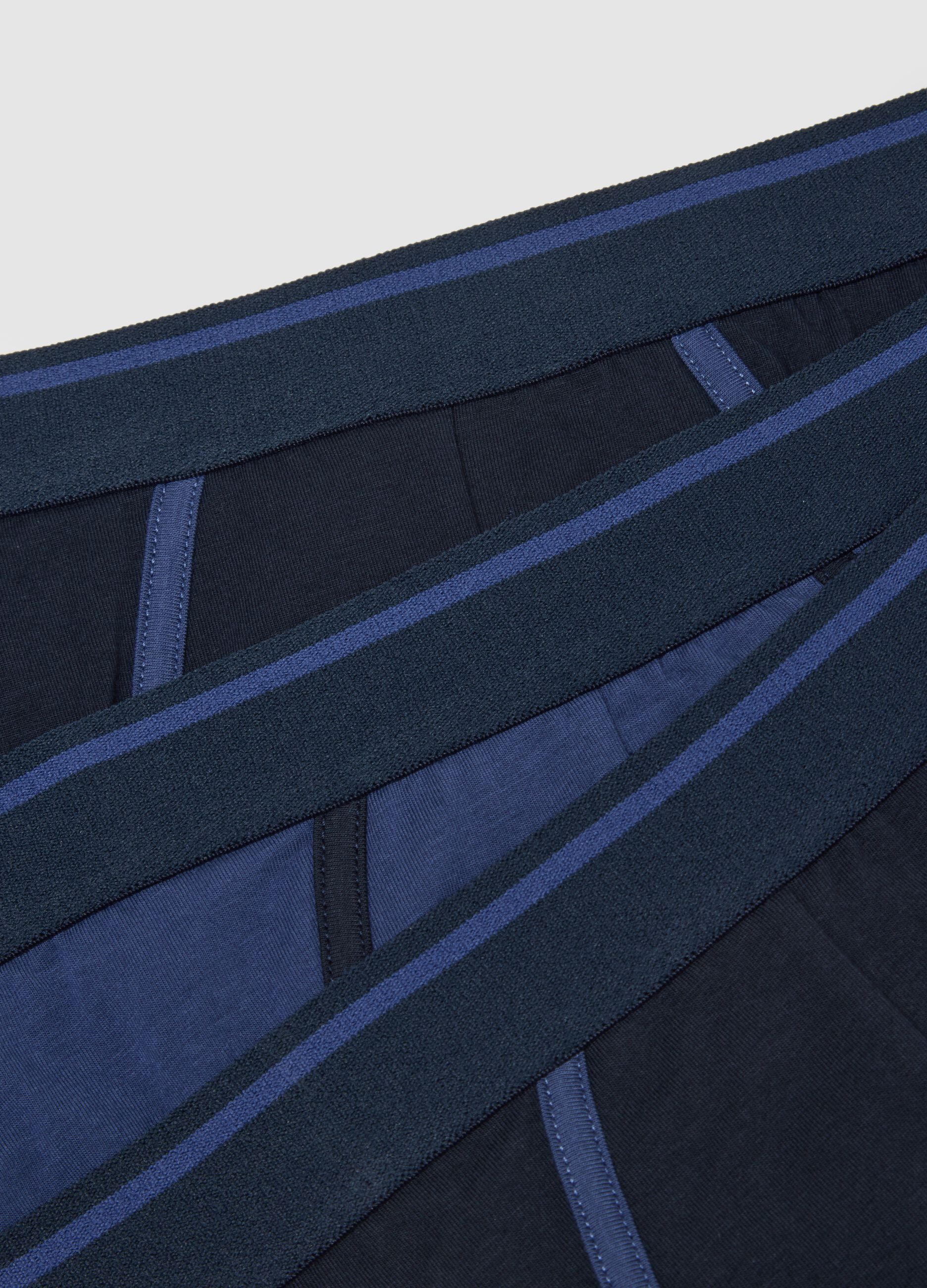 Tripack of blue stretch cotton briefs regular fit