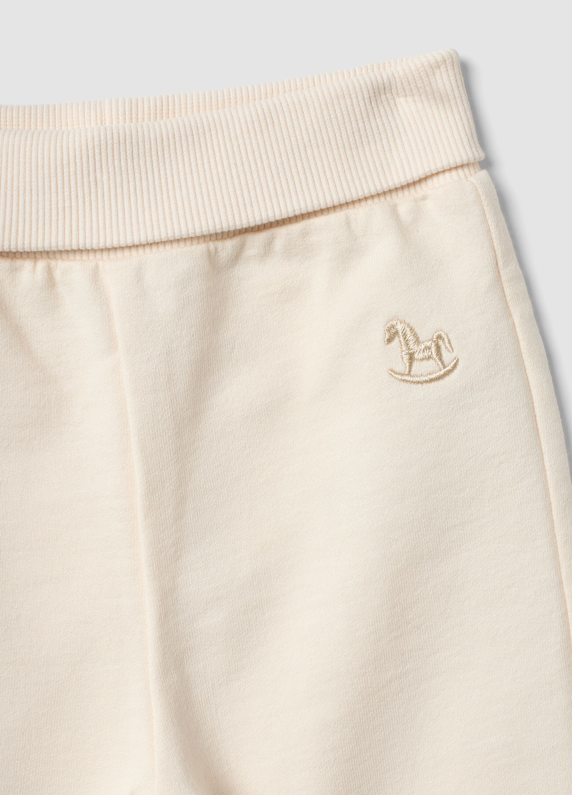 Blue and beige organic cotton baby set