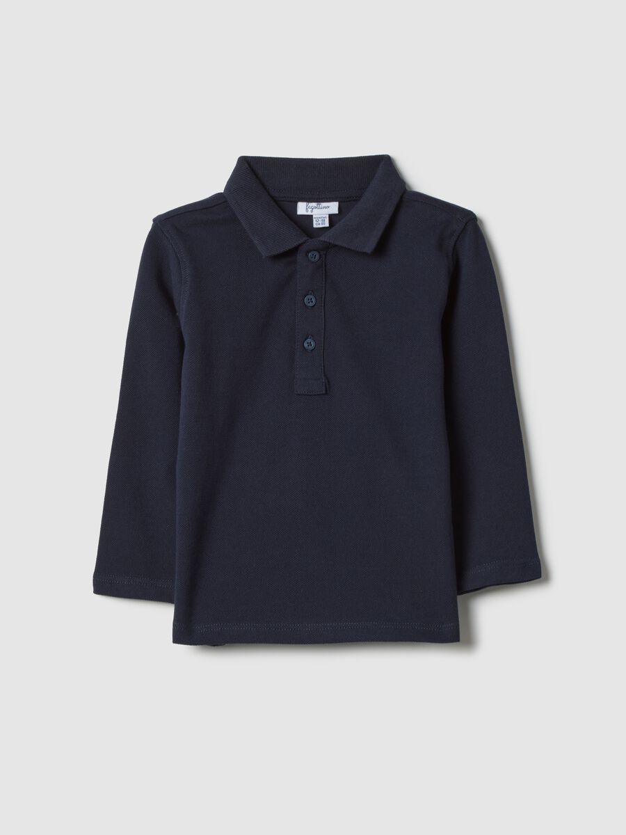 Blue pure cotton polo for toddler, regular fit_0