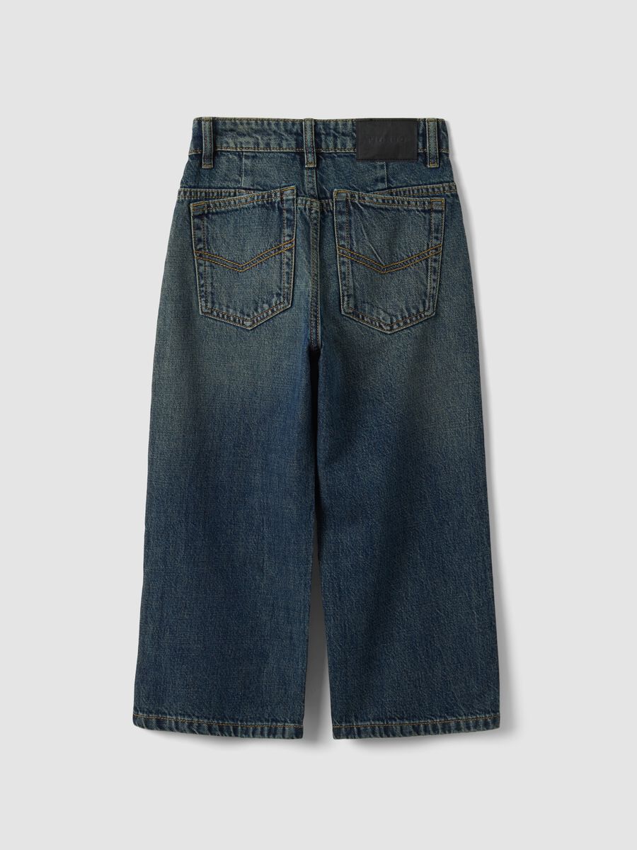 Boys&rsquo; blue 100% cotton skater-fit jeans_5