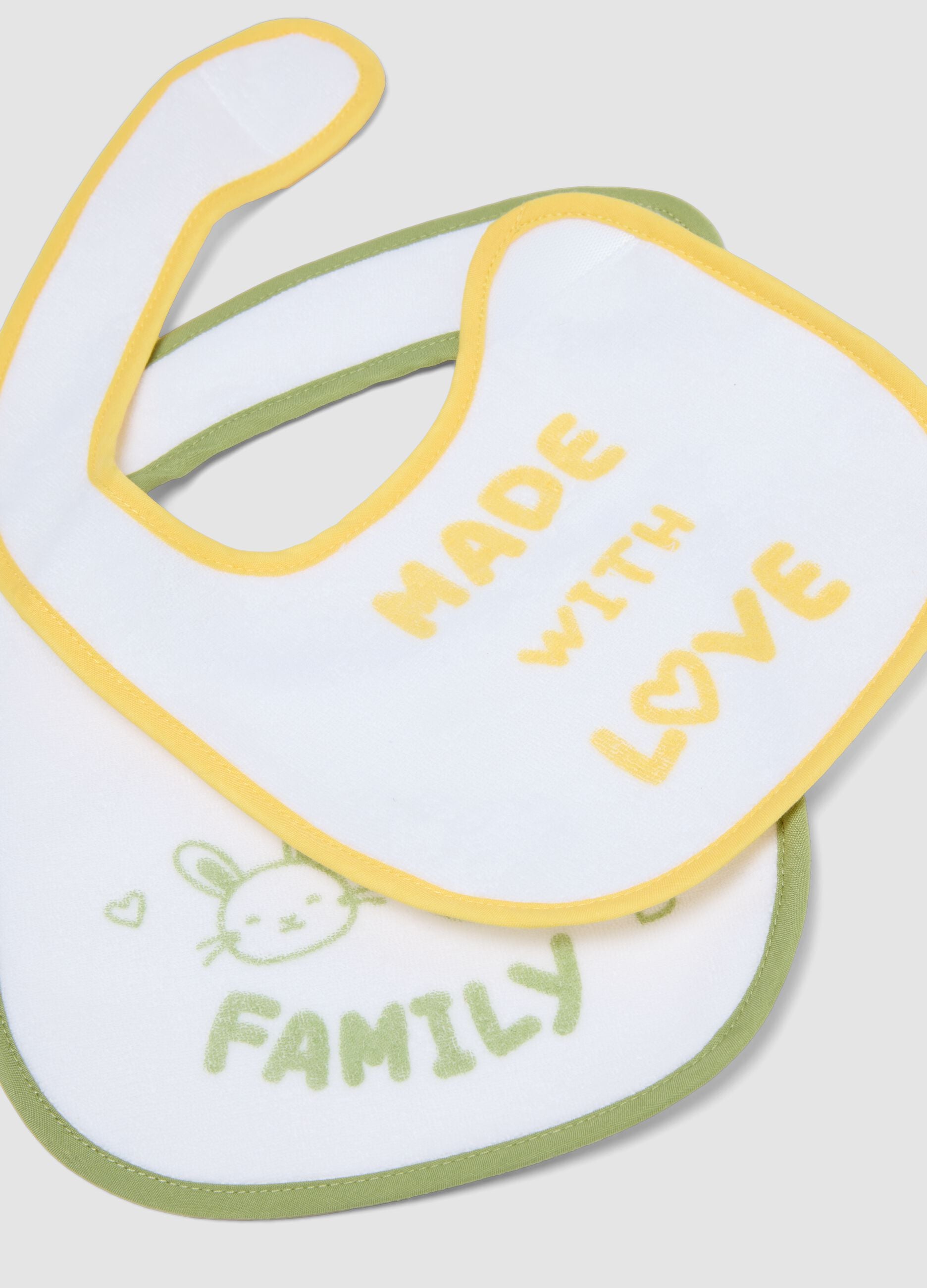 Pack of four multicoloured organic cotton-blend bibs for baby