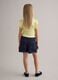 Girls' blue denim cotton blend shorts with regular fit_2