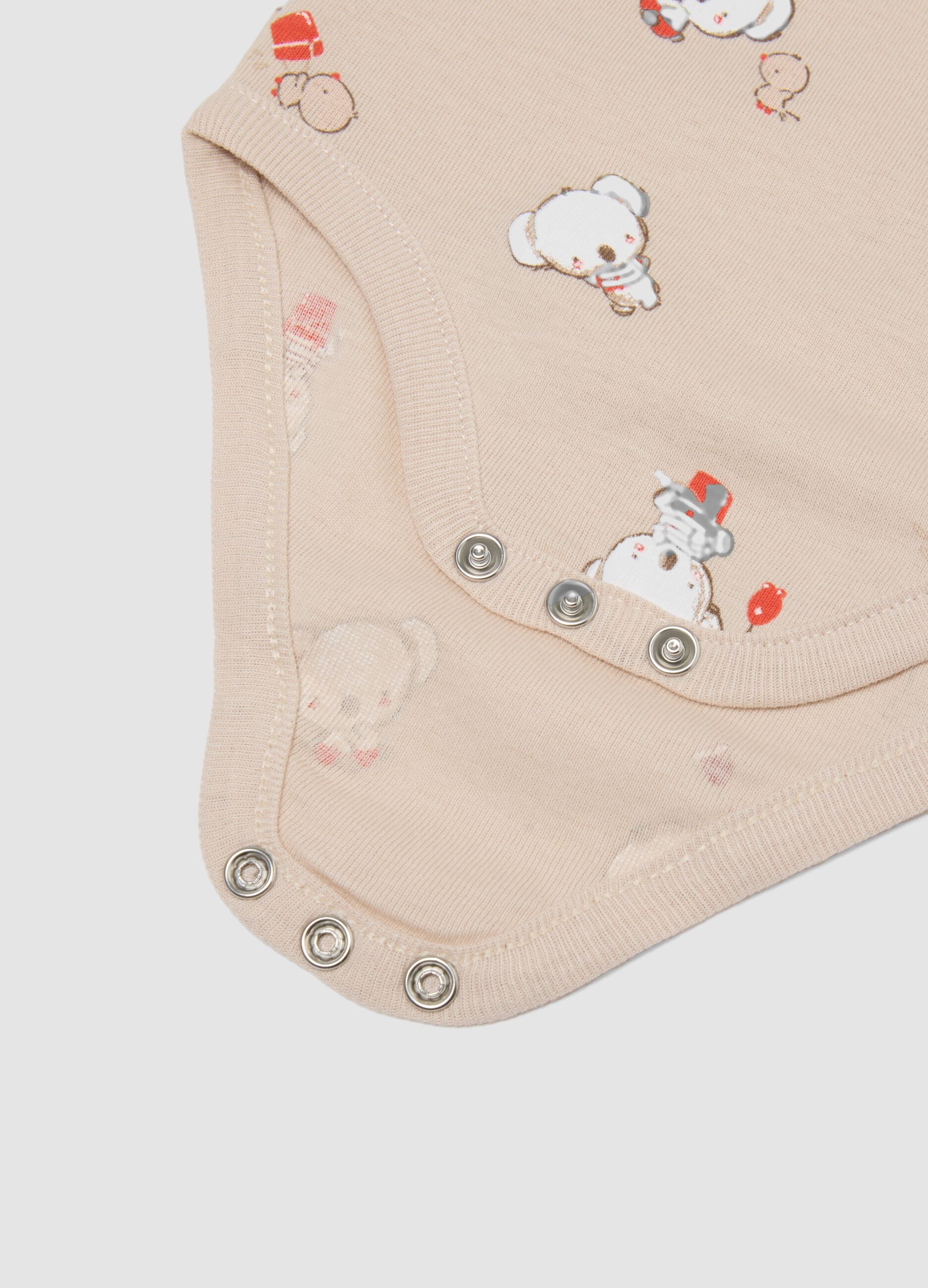 Sleeveless multicolour cotton bodysuit tripack for newborns