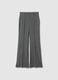 Grey Stretch Flare Fit Trousers_4