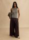 Multicoloured regular fit cotton blend tank top with knitted design_1