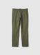 Slim Fit Green Stretch Cotton Chinos_4