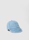 Children's pure cotton denim blue cap with boat embroidery_0