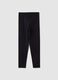Girls' black stretch cotton slim fit leggings_4