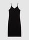 Black midi dress with spaghetti straps_4