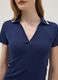 Blue stretch cotton short-sleeve polo shirt, regular fit_3