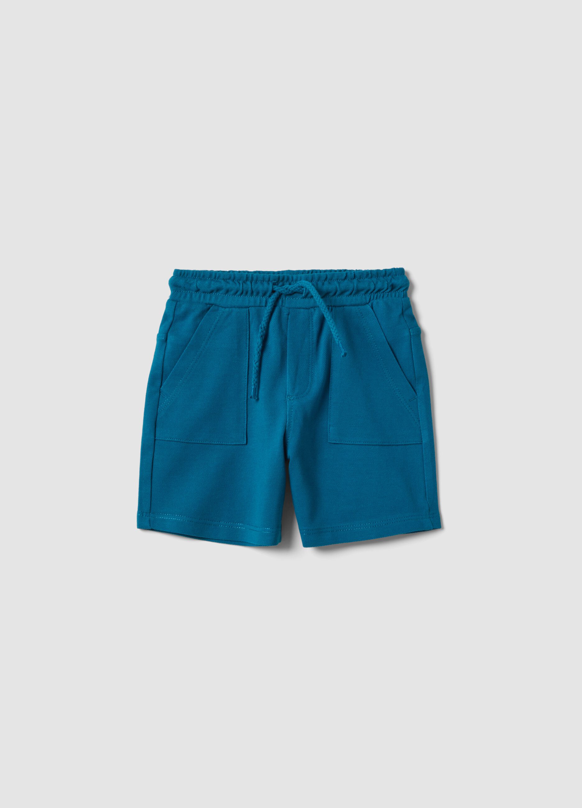 Blue Organic Cotton Shorts