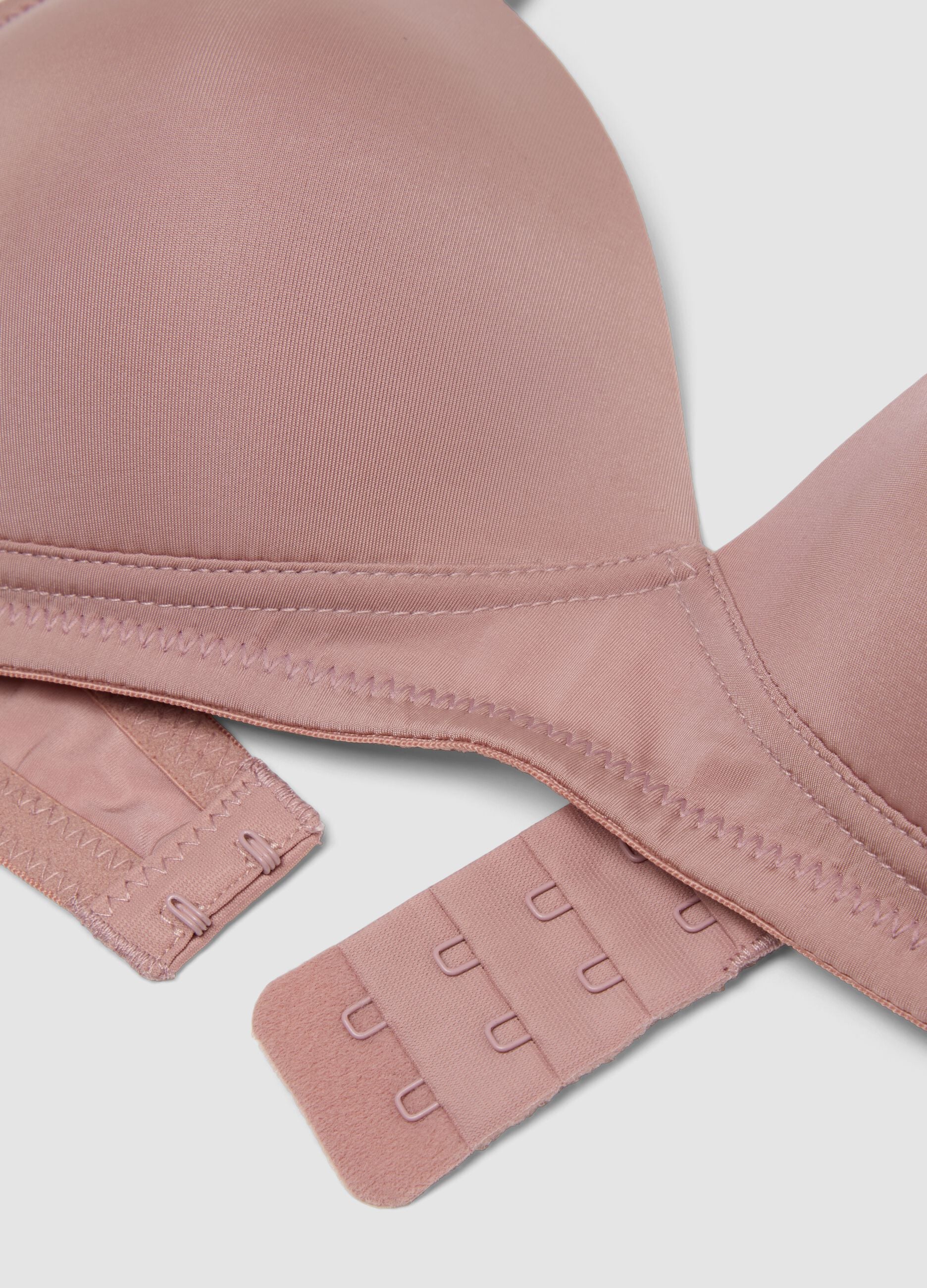 Pink padded bra in stretch fabric