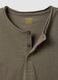 Green pure cotton t-shirt with seraph neckline, regular fit_5