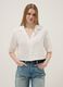 White pure cotton regular-fit shirt with check texture_2