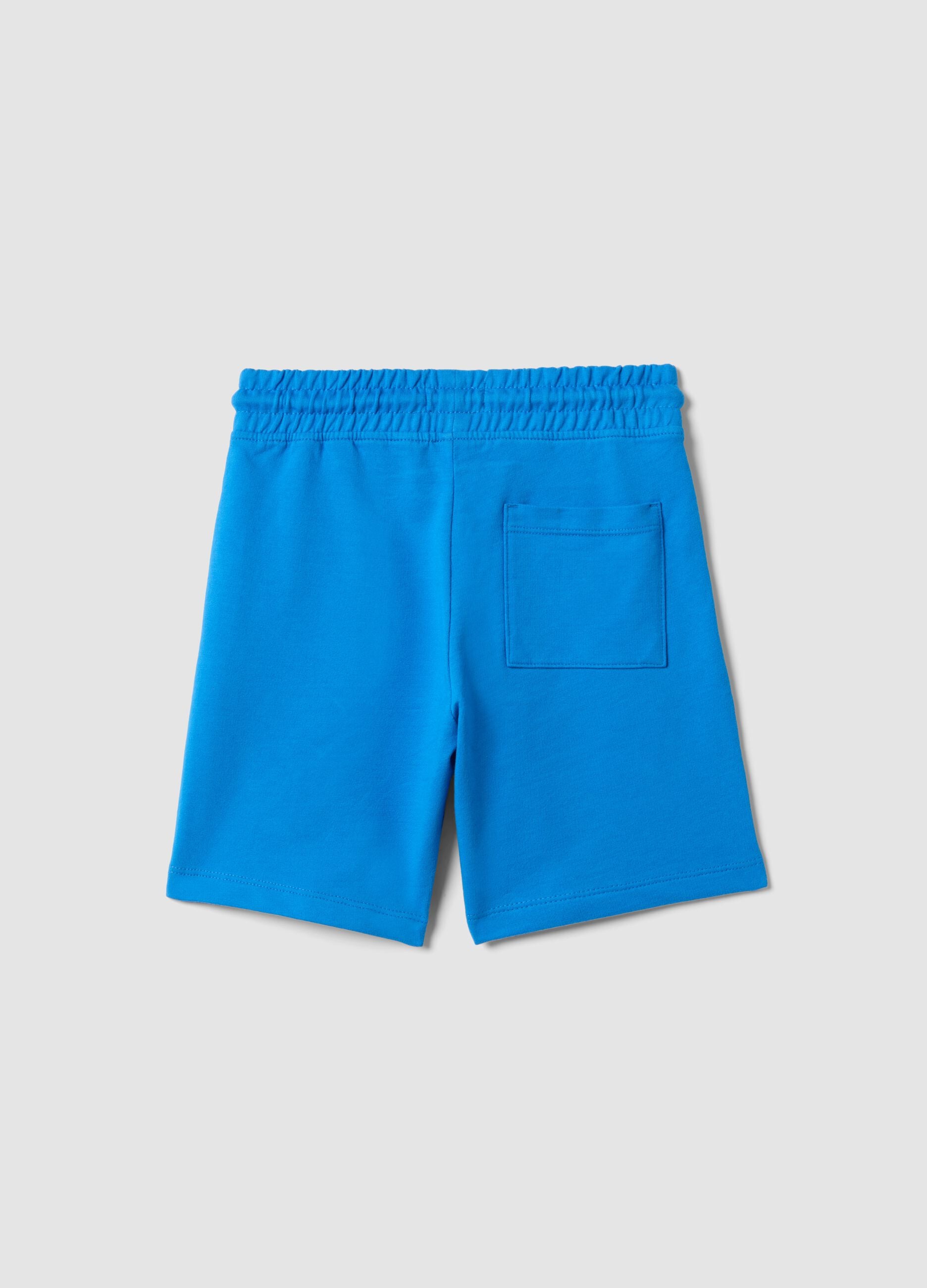 Boys&rsquo; blue pure cotton shorts, regular fit