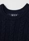 Curvy crochet pullover with cable-knit design_5