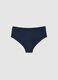 Regular fit blue cotton briefs with lace_4
