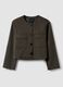 Regular fit green pure cotton jacket with buttons and front pockets_4