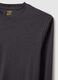 Grey long-sleeve pure cotton regular fit T-shirt_5