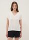 White stretch viscose T-shirt, regular fit_2