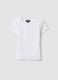 Girls&rsquo; white fitted stretch cotton T-shirt_3