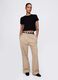 Black cropped T-shirt in cotton_1